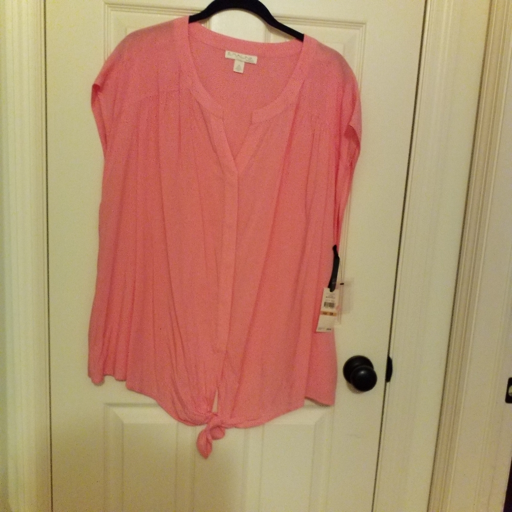 Emaline, pink women's top/blouse, 3X